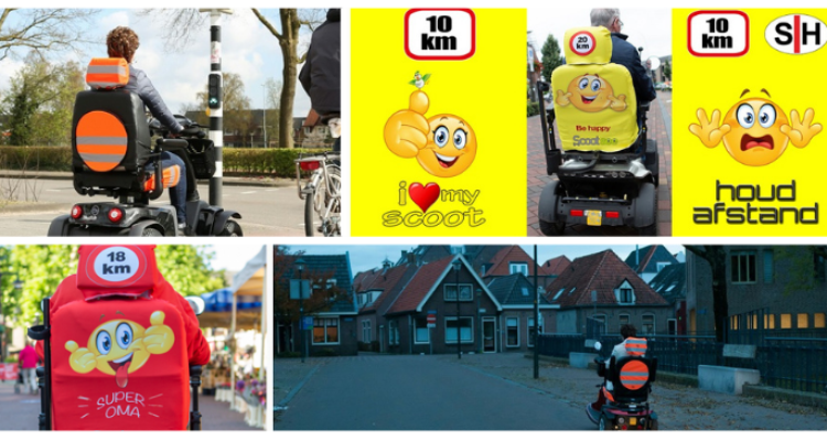 veiligheidsproducten scootsee en seeme zichtbaar op uw scootmobiel